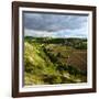 landscape with the castle ruins Rudelsburg and Saaleck and knight's estaite Kreipitzsch in the 'Saa-Andreas Vitting-Framed Photographic Print