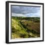 landscape with the castle ruins Rudelsburg and Saaleck and knight's estaite Kreipitzsch in the 'Saa-Andreas Vitting-Framed Photographic Print