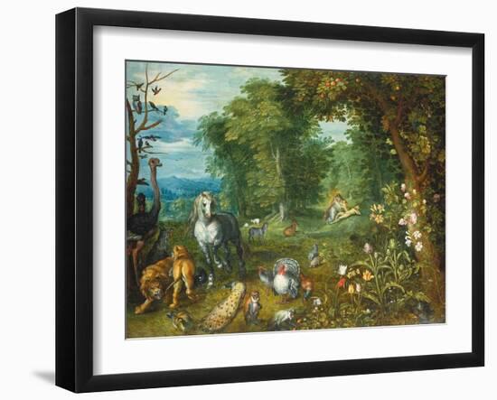 Landscape with the Creation of Eve-Mar Brueghel the Elder-Framed Giclee Print