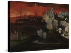 Landscape with the Destruction of Sodom and Gomorrah, C. 1520-Joachim Patinir-Stretched Canvas