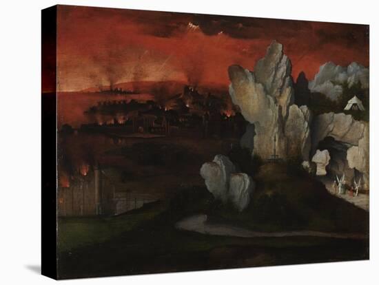 Landscape with the Destruction of Sodom and Gomorrah, C. 1520-Joachim Patinir-Stretched Canvas