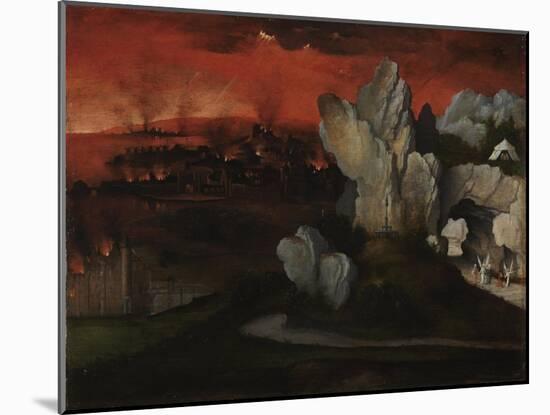 Landscape with the Destruction of Sodom and Gomorrah, C. 1520-Joachim Patinir-Mounted Giclee Print