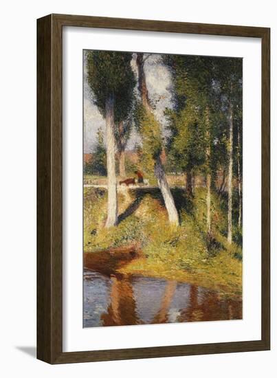 Landscape with the Edge of a River, Paysage au Bord de la Riviere-Henri Martin-Framed Giclee Print