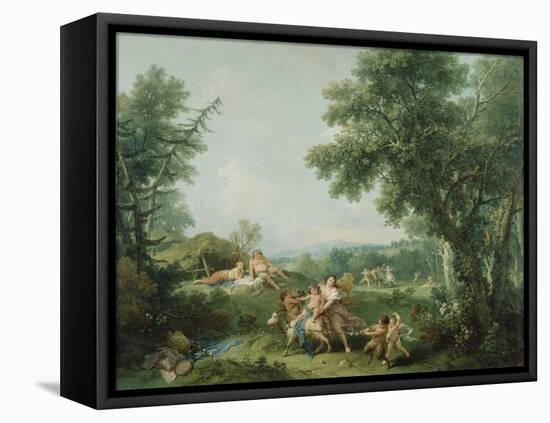 Landscape with the Education of Bacchus, 1744-Francesco Zuccarelli-Framed Stretched Canvas