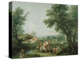 Landscape with the Education of Bacchus, 1744-Francesco Zuccarelli-Stretched Canvas