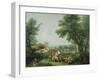 Landscape with the Education of Bacchus, 1744-Francesco Zuccarelli-Framed Giclee Print