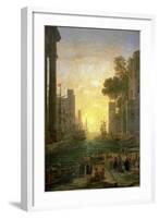 Landscape With the Embarkment of Saint Paula Romana In Ostia, 1639-1640-Claude Lorraine-Framed Giclee Print