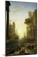 Landscape with the Embarkment of Saint Paula Romana in Ostia, 1639-1640-Claude Lorraine-Mounted Giclee Print