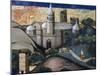 Landscape with the Episcopal Church, Detail from Flight into Egypt, Altarpiece from Verdu, 1432-34-Jaume Ferrer II-Mounted Giclee Print