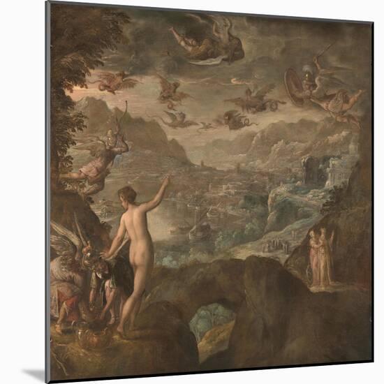 Landscape with the Expulsion of the Harpies, Ca 1590-Paolo Fiammingo-Mounted Giclee Print