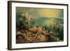 Landscape with the Fall of Icarus, about 1558-Pieter Bruegel the Elder-Framed Giclee Print