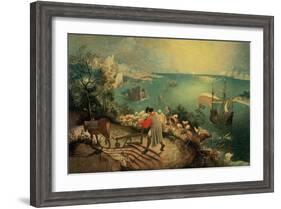 Landscape with the Fall of Icarus, about 1558-Pieter Bruegel the Elder-Framed Giclee Print