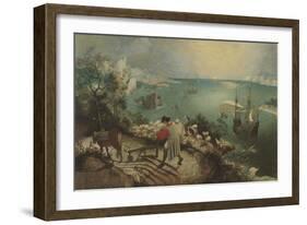 Landscape with the Fall of Icarus, C. 1560-Pieter Bruegel the Elder-Framed Giclee Print