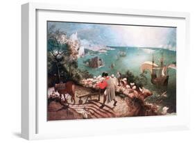 Landscape with the Fall of Icarus, C1555-Pieter Bruegel the Elder-Framed Giclee Print