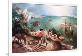 Landscape with the Fall of Icarus, C1555-Pieter Bruegel the Elder-Framed Giclee Print