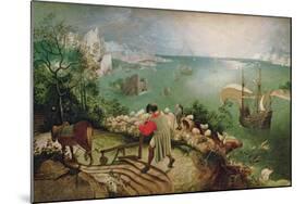 Landscape with the Fall of Icarus, circa 1555-Pieter Bruegel the Elder-Mounted Giclee Print