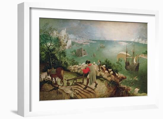 Landscape with the Fall of Icarus, circa 1555-Pieter Bruegel the Elder-Framed Giclee Print