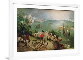 Landscape with the Fall of Icarus, circa 1555-Pieter Bruegel the Elder-Framed Giclee Print