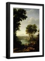 Landscape with the Finding of Moses-Claude Lorraine-Framed Giclee Print