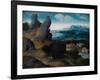 Landscape with the Flight into Egypt, 1516-17 (Oil on Wood)-Joachim Patinir-Framed Giclee Print