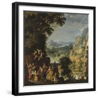 Landscape with the flight into Egypt, c.1610-40-David The Elder Teniers-Framed Giclee Print