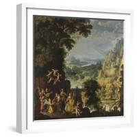 Landscape with the flight into Egypt, c.1610-40-David The Elder Teniers-Framed Giclee Print