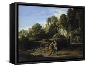 Landscape with the Flight to Egypt-Adam Elsheimer-Framed Stretched Canvas
