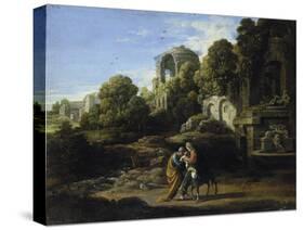 Landscape with the Flight to Egypt-Adam Elsheimer-Stretched Canvas