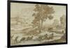 Landscape with the Journey of Jacob-Claude Lorraine-Framed Giclee Print