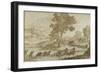 Landscape with the Journey of Jacob-Claude Lorraine-Framed Giclee Print