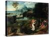 Landscape with the Legend of Saint Roch, Early 16th Century-Joachim Patinir-Stretched Canvas