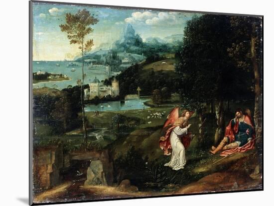 Landscape with the Legend of Saint Roch, Early 16th Century-Joachim Patinir-Mounted Giclee Print