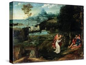 Landscape with the Legend of Saint Roch, Early 16th Century-Joachim Patinir-Stretched Canvas