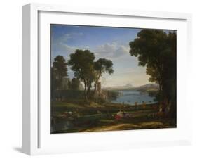 Landscape with the Marriage of Isaac and Rebecca, 1648-Claude Lorraine-Framed Giclee Print