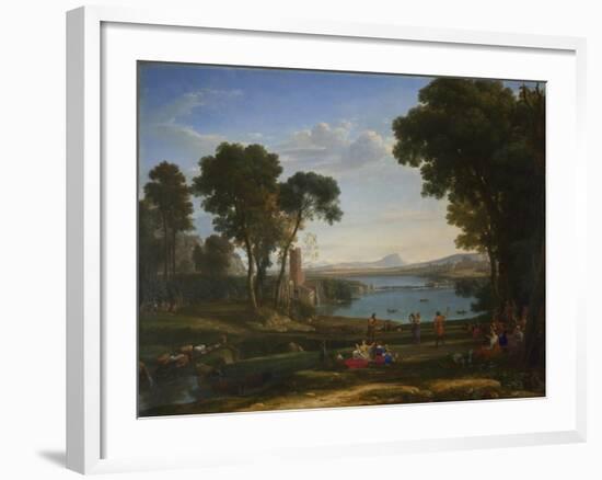 Landscape with the Marriage of Isaac and Rebecca, 1648-Claude Lorraine-Framed Giclee Print