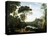 Landscape with the Nymph Egeria-Claude Lorraine-Stretched Canvas