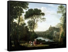 Landscape with the Nymph Egeria-Claude Lorraine-Framed Stretched Canvas