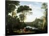 Landscape with the Nymph Egeria-Claude Lorraine-Stretched Canvas