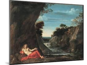 Landscape with the Penitent Magdalene, Between 1601 and 1641-Annibale Carracci-Mounted Giclee Print