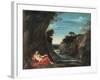 Landscape with the Penitent Magdalene, Between 1601 and 1641-Annibale Carracci-Framed Giclee Print