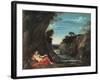 Landscape with the Penitent Magdalene, Between 1601 and 1641-Annibale Carracci-Framed Giclee Print