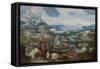 Landscape with the Penitent Saint Jerome, 1530-40-null-Framed Stretched Canvas