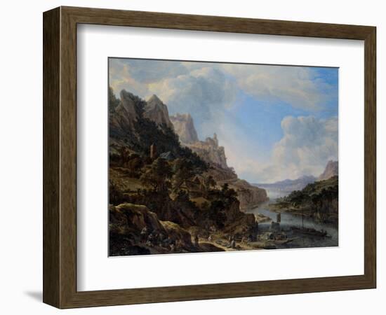 Landscape with the River Rhine, 1650 (Oil on Canvas)-Herman the Younger Saftleven-Framed Giclee Print