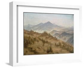 Landscape with the Rosenberg in the Bohemian Mountains-Caspar David Friedrich-Framed Giclee Print