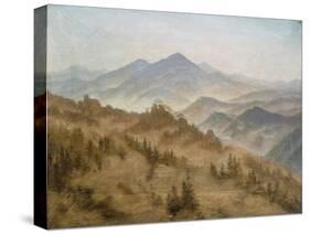 Landscape with the Rosenberg in the Bohemian Mountains-Caspar David Friedrich-Stretched Canvas