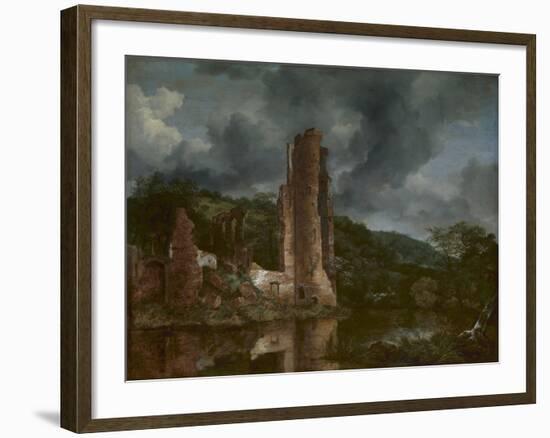 Landscape with the Ruins of the Castle of Egmond, 1650-55-Jacob van Ruisdael-Framed Giclee Print