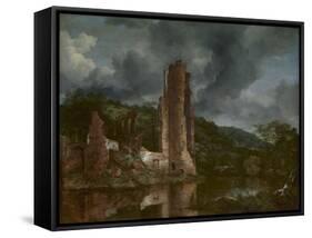 Landscape with the Ruins of the Castle of Egmond, 1650-55-Jacob van Ruisdael-Framed Stretched Canvas