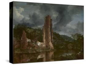 Landscape with the Ruins of the Castle of Egmond, 1650-55-Jacob van Ruisdael-Stretched Canvas