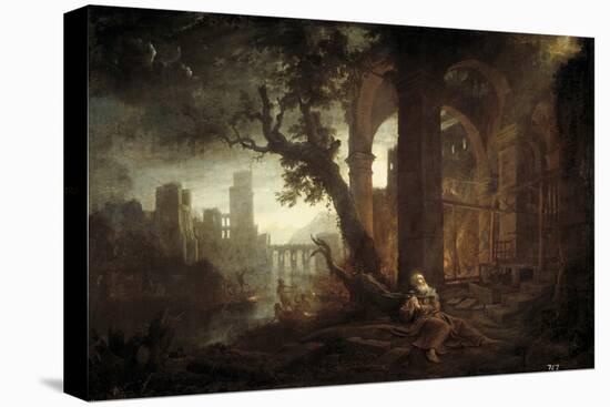 Landscape with the Temptation of Saint Anthony-Claude Lorraine-Stretched Canvas