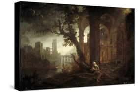 Landscape with the Temptation of Saint Anthony-Claude Lorraine-Stretched Canvas
